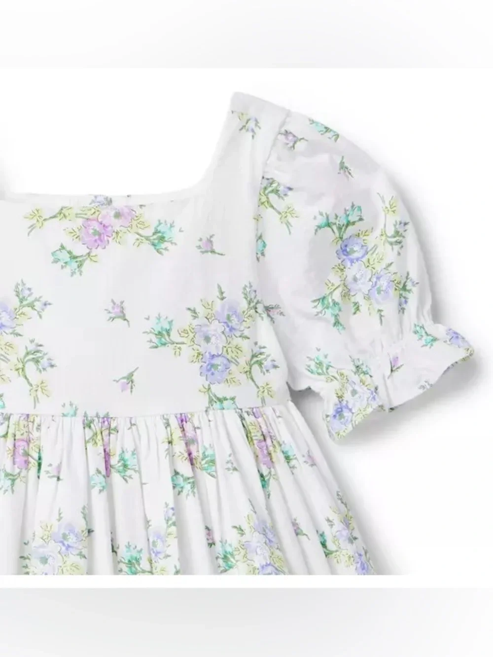 Janie and Jack Floral Seersucker Puff Sleeve Dress